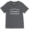 lipstick diamonds champagne V-Neck Tee