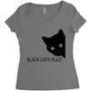 black cats rule Women's Triblend Scoop T-shirt
