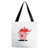 marshmallow prend feu Tote Bags