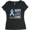 hope love cure stomach cancer awareness Women's Triblend Scoop T-shirt