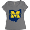 ohio for michigan Women's Triblend Scoop T-shirt