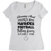 dreaming about pumpkin spice hayrides footbal falling leaves family ti Women's Triblend Scoop T-shirt