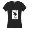 keep left shark Women's V-Neck T-Shirt
