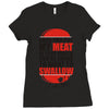 once you put my meat in your mouth t shirt tee funny grilling cook che Ladies Fitted T-Shirt