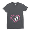 Custom baby girl name maternity design Ladies Fitted T-Shirt
