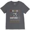 santa sagittarius christmas ugly t shirts V-Neck Tee