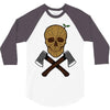skull wood 3/4 Sleeve Shirt