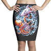 octopus vs shark Pencil Skirts