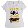 My Son Is Super Awesome His Stepdad Women's Triblend Scoop T-shirt