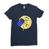 time travel to the moon Ladies Fitted T-Shirt