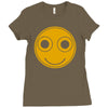 funny smiley face Ladies Fitted T-Shirt