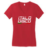 retro italo disco Women's V-Neck T-Shirt