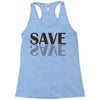 save black Racerback Tank
