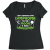 I Love Someone with Lymphoma Cancer to The Moon and Back to Infinity Women's Triblend Scoop T-shirt