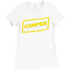 okayest camper in the galaxy funny camping Ladies Fitted T-Shirt