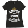 Legends Are Born In February Ladies Fitted T-Shirt