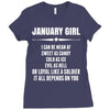 Super January Girl Ladies Fitted T-Shirt