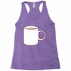 glass and coffee Racerback Tank
