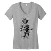 saiyan sun Women's V-Neck T-Shirt