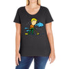 part time job   aquarium Ladies Curvy T-Shirt