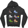 unicorn funny Zipper Hoodie