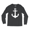 anchor black sailor vintage style navy nautical Long Sleeve Shirts