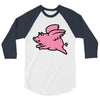 flying pig 3/4 Sleeve Shirt
