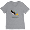 never give up poster V-Neck Tee