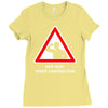 body under construction road sign Ladies Fitted T-Shirt