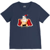 funny flashing naked nude christmas santa claus V-Neck Tee