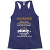 Aquarius Hated By Many Wanted By Plenty Disliked By Some Confronted By Racerback Tank