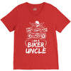 You Cant Scare Me I am Biker Uncle V-Neck Tee