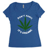 don't panic it's organic   marijuana Women's Triblend Scoop T-shirt