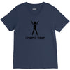 i pooped today t shirt large funny cool nerd geek humor vintage retro V-Neck Tee