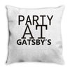 party at gatsby's Throw Pillow