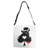 poker hat ace of spades Adjustable Strap Totes