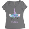 birthday unicorn family series brother Women's Triblend Scoop T-shirt