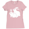 rude, rabbits humping,funny Ladies Fitted T-Shirt