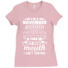 I Am A November Women Ladies Fitted T-Shirt