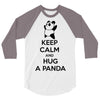 keep calm and hug a panda 3/4 Sleeve Shirt