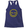 evil smiley emoticon Racerback Tank