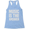 music is the answer Racerback Tank