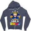 like a bows Zipper Hoodie