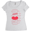 cheeseburger Women's Triblend Scoop T-shirt
