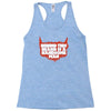 behind beard is a handsome man Racerback Tank