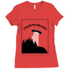 I Want To Believe (f243) Ladies Fitted T-Shirt