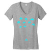 space invaders Women's V-Neck T-Shirt