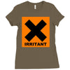 irritant symbol joke Ladies Fitted T-Shirt