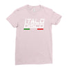 retro italo disco Ladies Fitted T-Shirt