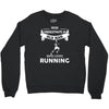 who loves running Crewneck Sweatshirt